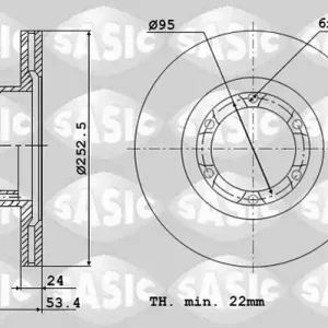 Weekendaanbieding Remschijven Sasic 4004249J
