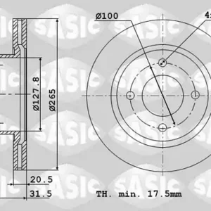 Remschijven Sasic 4004265J Speciale Aanbieding