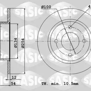 Goedkoop Remschijven Sasic 4004276J