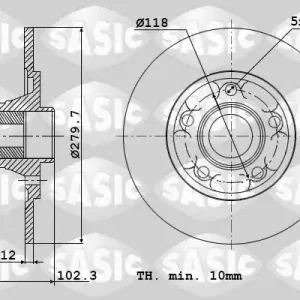 Remschijven Sasic 4004307J Nieuw Model