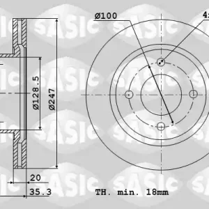 Remschijven Sasic 6100003 Beperkt Aanbod