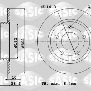 Remschijven Sasic 6100025 Origineel