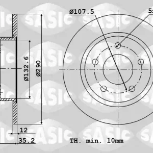Ambachtelijk Remschijven Sasic 6100042