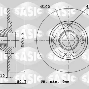 Finale Uitverkoop Remschijven Sasic 6104019