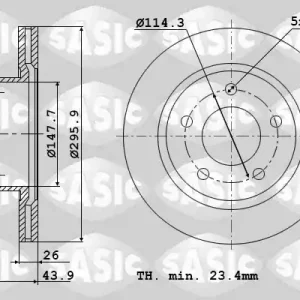 Remschijven Sasic 6104020 Weekendaanbieding