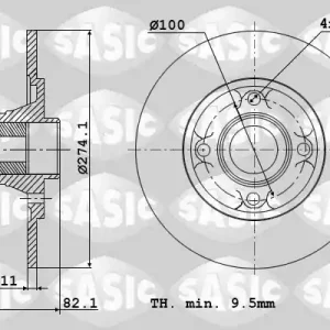 Professioneel Remschijven Sasic 6104022