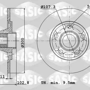 Garantie Inbegrepen Remschijven Sasic 6104046