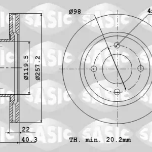 Bulkbestelling Remschijven Sasic 6106002
