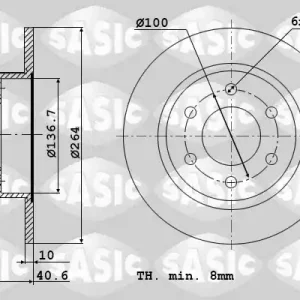 Remschijven Sasic 6106003 Gratis Retour