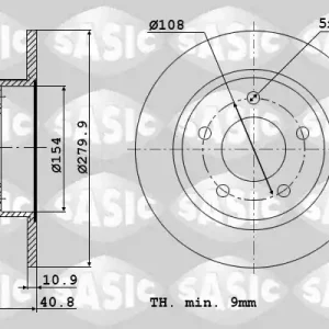 Lage Prijs Remschijven Sasic 6106011