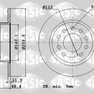 Premium Remschijven Sasic 6106027