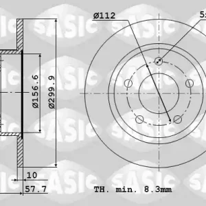 Remschijven Sasic 6106108 Gereduceerde Prijs