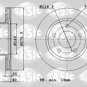 Fabrieksprijs Remschijven Sasic 6106168