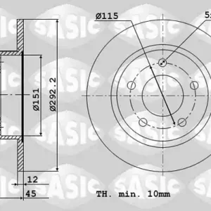 Remschijven Sasic 6106203 Weekendaanbieding