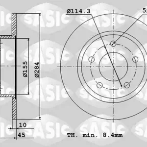 Remschijven Sasic 6106230 Garantie Inbegrepen