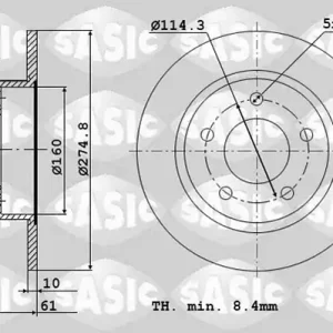 Topkwaliteit Remschijven Sasic 6106232