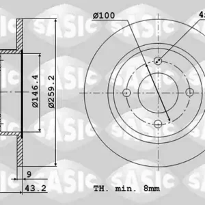 Aanbieding Remschijven Sasic 6106265