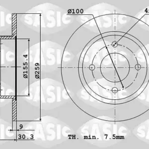 Remschijven Sasic 6106277 Origineel