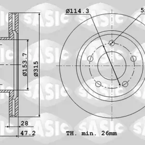 Remschijven Sasic 6106330 Korting