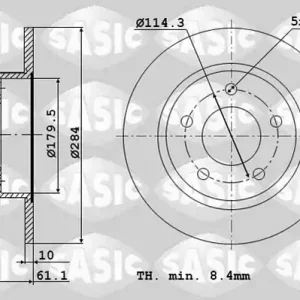 Remschijven Sasic 6106347 Exclusief