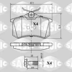 Direct Beschikbaar Remblokset Sasic 6210001