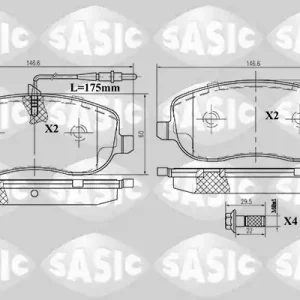Lage Kosten Remblokset Sasic 6210029