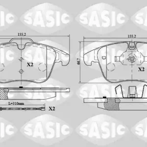 Rechtstreeks Van De Fabrikant Remblokset Sasic 6210039