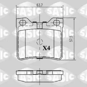 Remblokset Sasic 6210041 Gratis Verzending