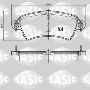 Remblokset Sasic 6210045 Geld-Terug-Garantie