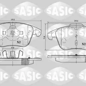 Remblokset Sasic 6210054 Betaalbaar