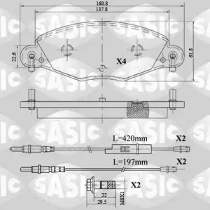 Remblokset Sasic 6210062 Plaats Bestelling