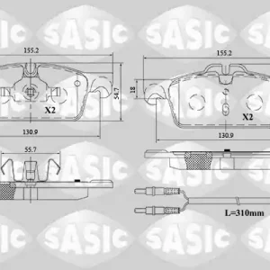 Remblokset Sasic 6210075 Tijdelijk Beschikbaar