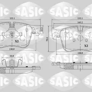 Remblokset Sasic 6210077 Dagaanbieding