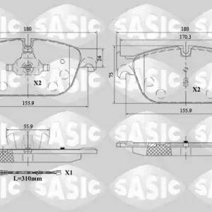 Fabrieksprijs Remblokset Sasic 6210085