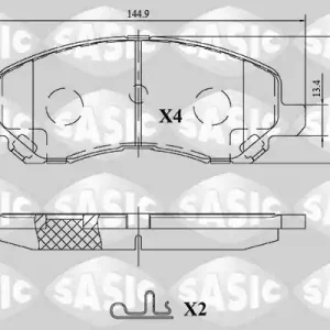 Remblokset Sasic 6210087 Budget