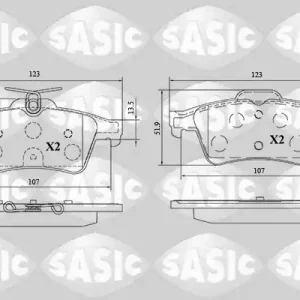 Remblokset Sasic 6210088 Origineel