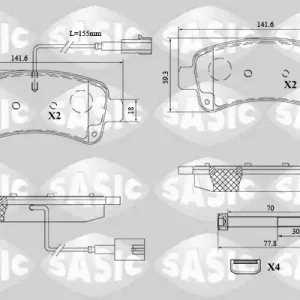 Veilige Betaling Remblokset Sasic 6210091