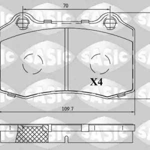 Remblokset Sasic 6210093 Gratis Retour