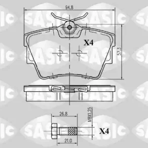 Remblokset Sasic 6214005 Hoge Kwaliteit