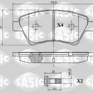 Professioneel Remblokset Sasic 6214006