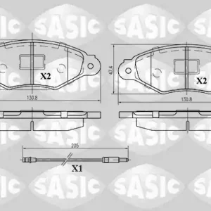 Gecertificeerd Remblokset Sasic 6214012