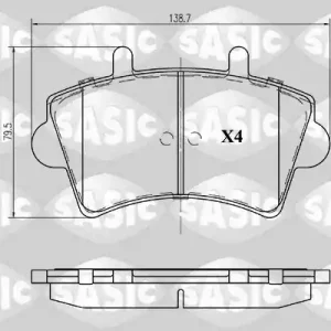 Lage Prijs Remblokset Sasic 6214015