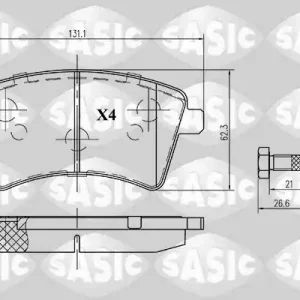 Merkproduct Remblokset Sasic 6214016