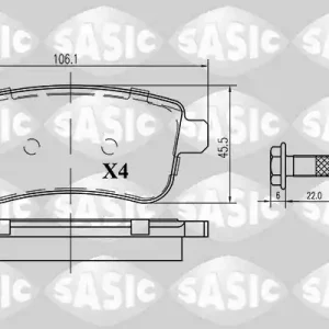 Lage Prijs Remblokset Sasic 6214023