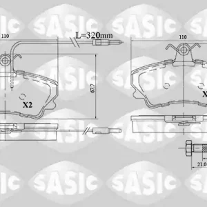 Remblokset Sasic 6214032 Tijdelijk Beschikbaar