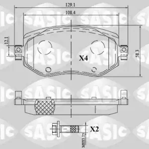 Hete Deal Remblokset Sasic 6214041