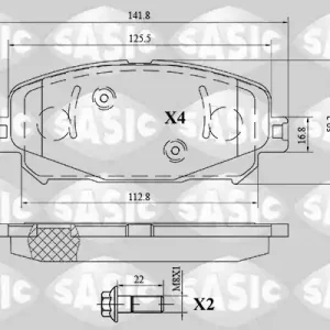 Authentiek Remblokset Sasic 6214046