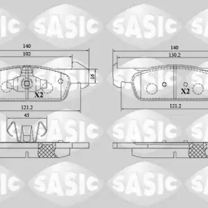 Remblokset Sasic 6214050 Voordeelprijs