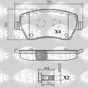 Veilige Betaling Remblokset Sasic 6214051