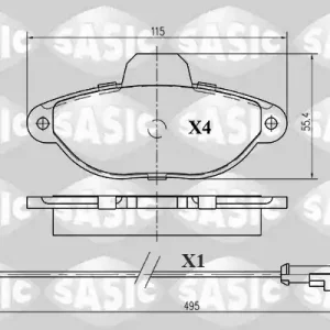 Remblokset Sasic 6216010 Lage Prijs